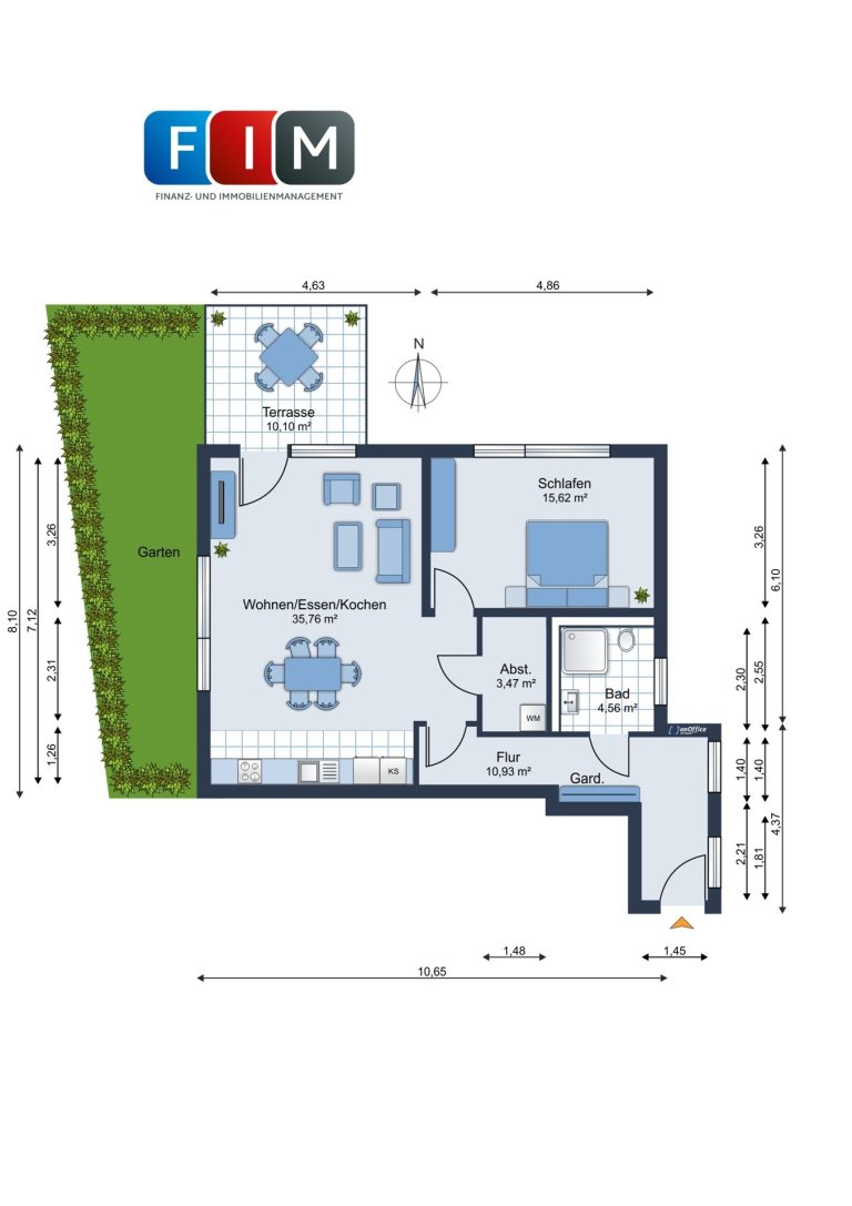 Immobilienangebot - Melle - Alle - Zwei-Zimmer-Erdgeschosswohnung mit vielen Vorzügen - Ihr neues Zuhause