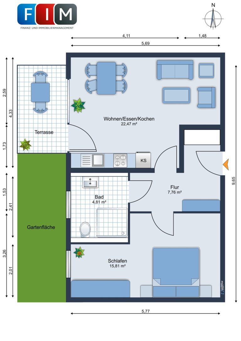 Immobilienangebot - Melle - Alle - Komfort trifft Moderne: Zwei-Zimmer-Wohnung für Singles, Paare und Kapitalanleger!