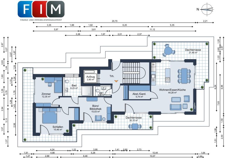 Immobilienangebot - Melle - Alle - Die besondere Penthousewohnung -Über den Dächern von Melle