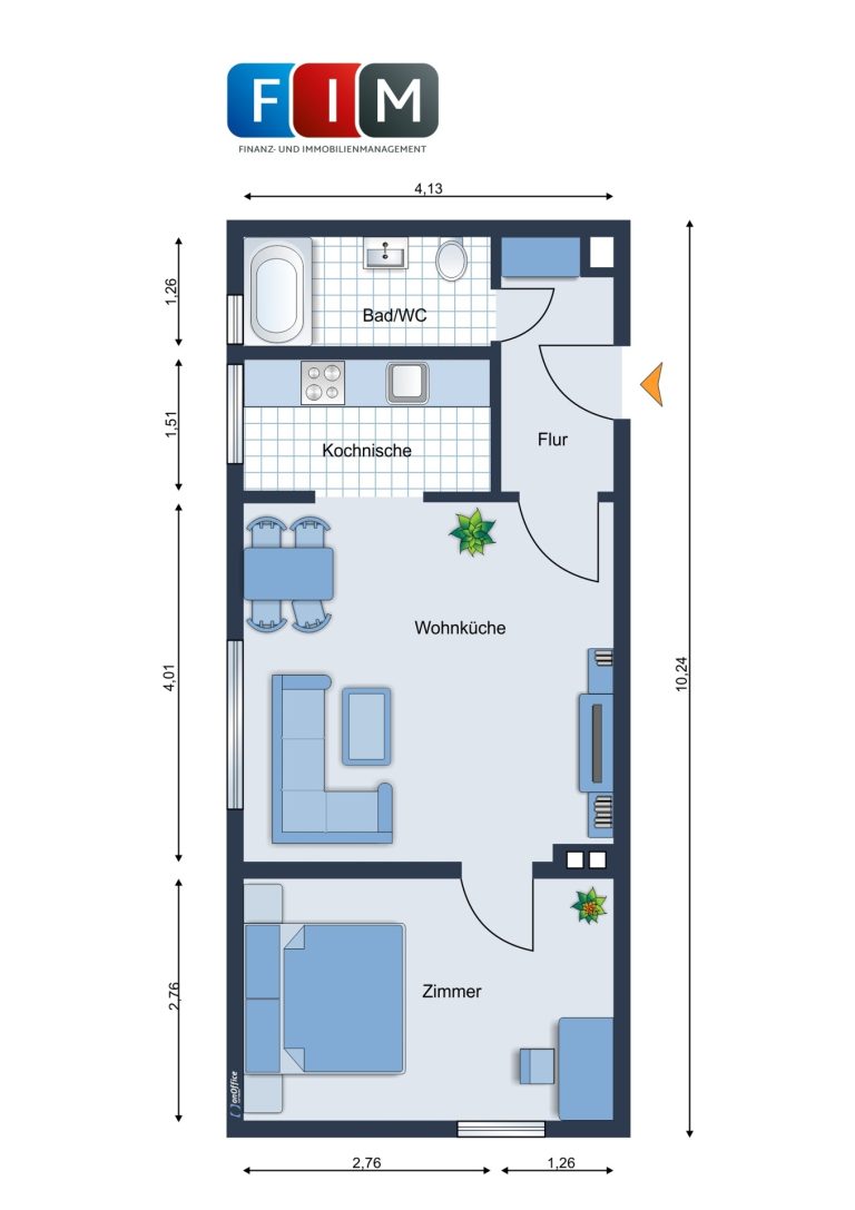 Immobilienangebot - Burscheid - Alle - Sanierte 2-Zimmer-Wohnung mit Weitblick – Kapitalanlage mit Potenzial in gepflegtem Wohnumfeld