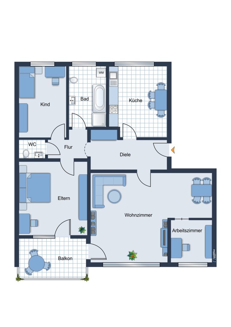 Immobilienangebot - Dissen am Teutoburger Wald - Alle - Großzügige Wohnung in ruhiger Lage von Dissen mit viel Potenzial!