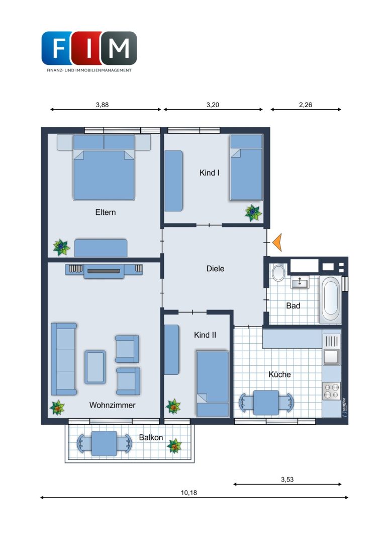 Immobilienangebot - Osnabrück - Alle - Ihre nächste Kapitalanlage:  Vermietete drei-Zimmer Wohnung-Wohnung in Osnabrück-Atter