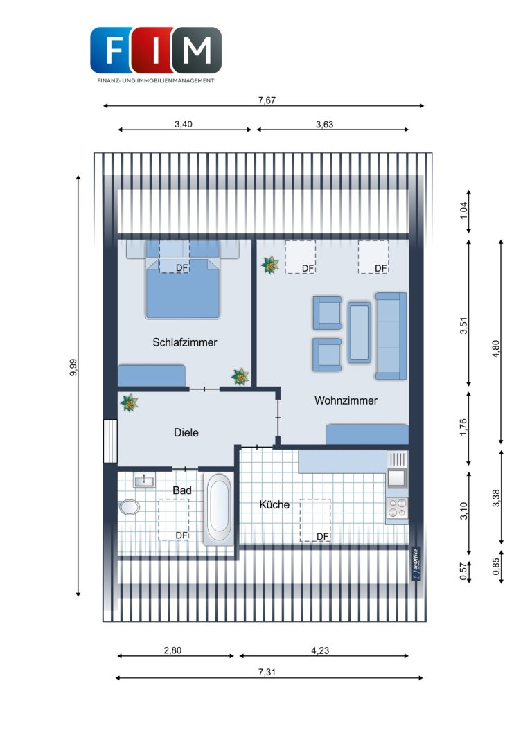Immobilienangebot - Osnabrück - Alle - Solide Investition - Vermietete Zwei-Zimmer-Wohnung mit zuverlässigem Mieter in Osnabrück