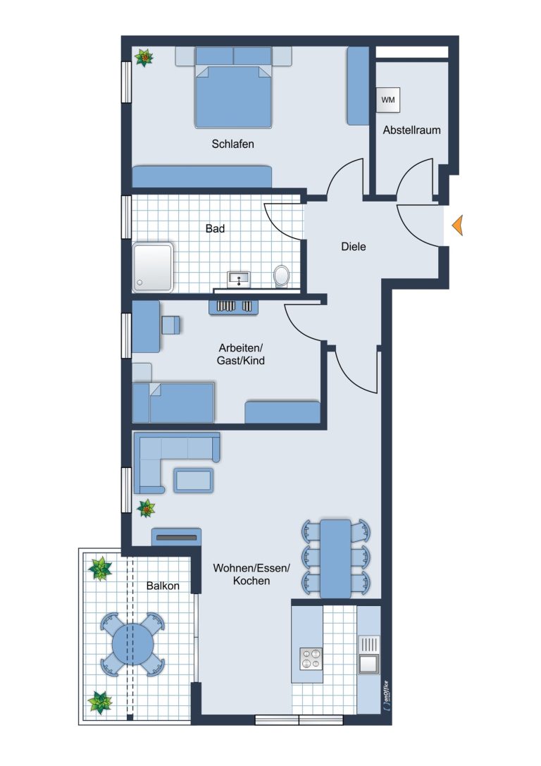 Immobilienangebot - Osnabrück - Alle - Provisionsfrei für den Mieter - Moderne, helle 3-Zimmer-Neubauwohnung in guter Lage von Voxtrup