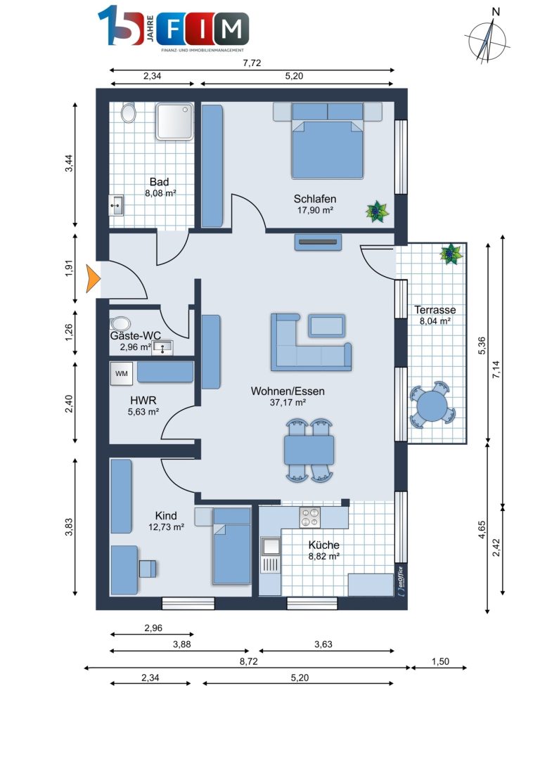 Immobilienangebot - Melle - Alle - Provisionsfrei für Sie - 3-Zimmer-Erdgeschosswohnung im Herzen von Melle zu vermieten!