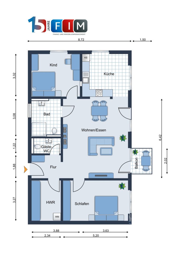 Immobilienangebot - Melle - Alle - Ihr modernes Zuhause in Melle - Stilvolle 3-Zimmer-Wohnung mit Balkon zu vermieten