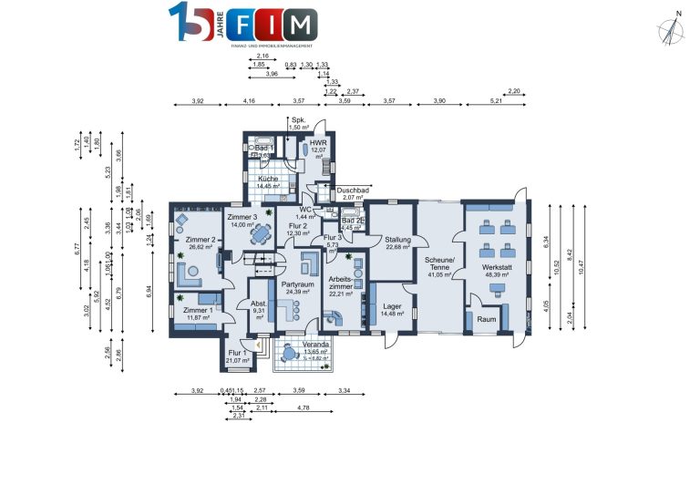 Immobilienangebot - Rahden - Alle - Einzigartiges Gebäudeensemble auf ca. 3.116 m² in Rahden – Wohnen, Arbeiten und Leben verbinden