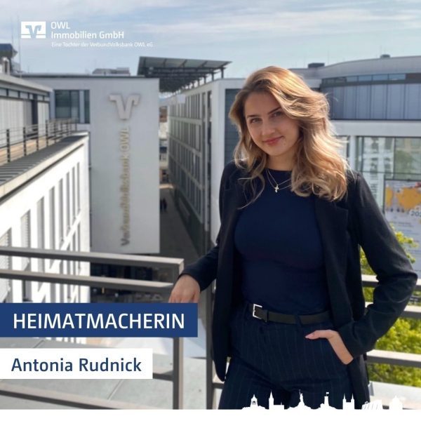 Mitarbeitervorstellung Antonia Rudnick-OWL Immobilien GmbH-Immobilienmaklerin Antonia Rudnick Mitarbeitervorstellung Mitarbeitermittwoch Auszubildende