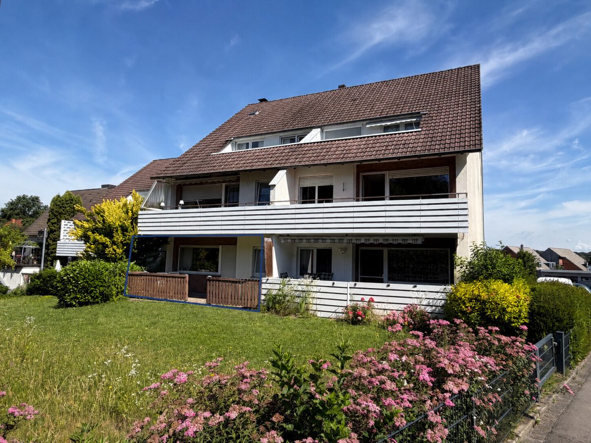 Gartenansicht Immobilienangebot - Detmold / Hiddesen - Alle - Vermietete Erdgeschosswohnung