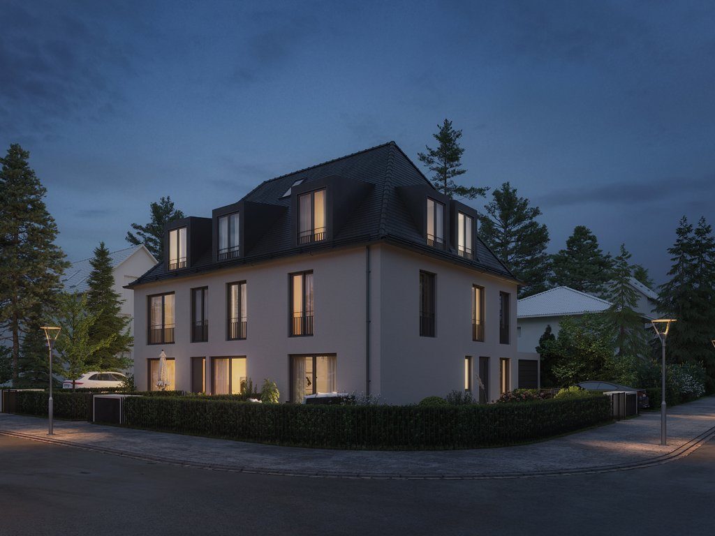 Neubau Neufriedenheimer bei Nacht