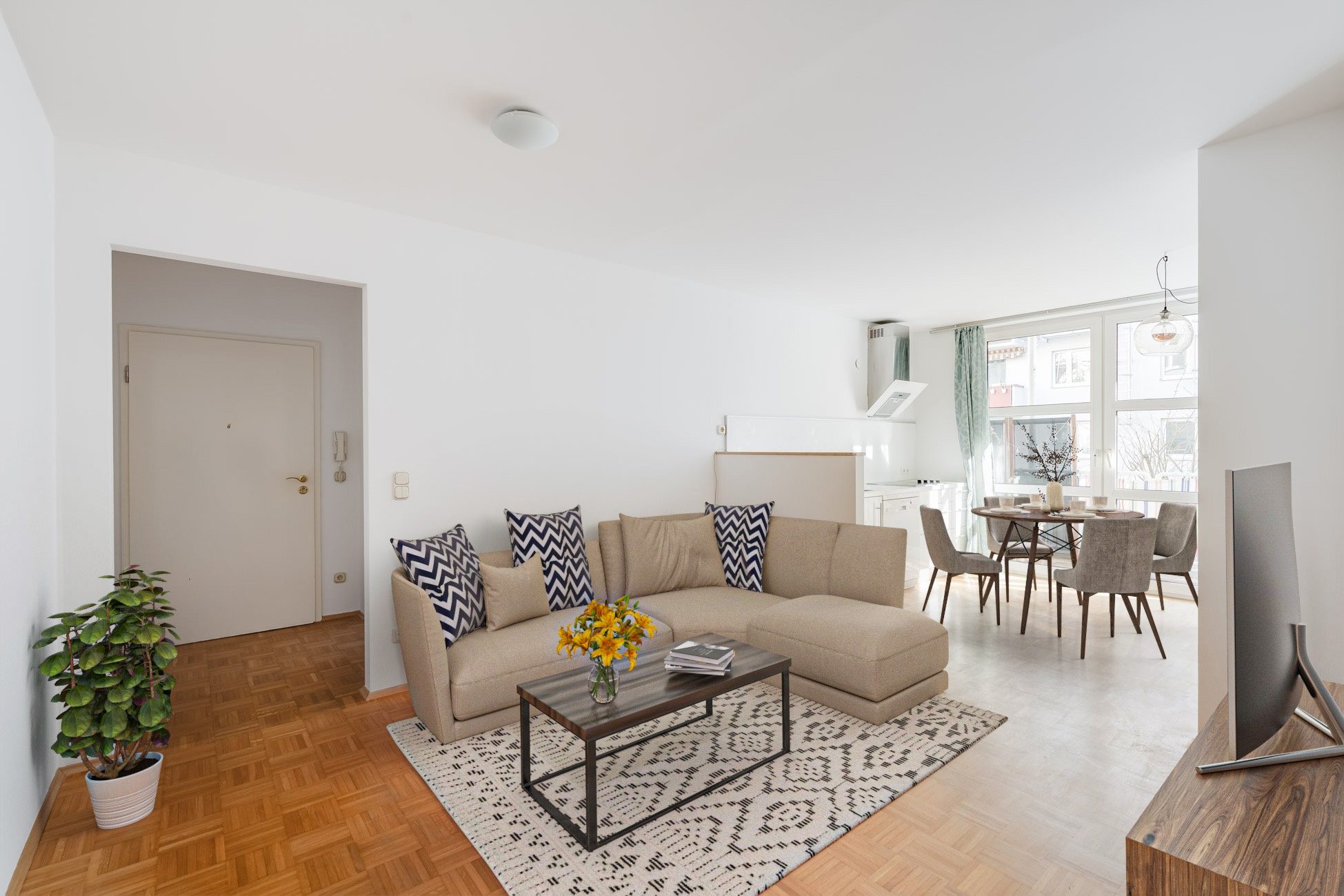 Aigner Immobilien GmbH - Immobilienangebot - 81373 München - Westpark - Hochparterre - Zentrale Oase für Paare und junge Familien in ruhigem Innenhof - sofort verfügbar!