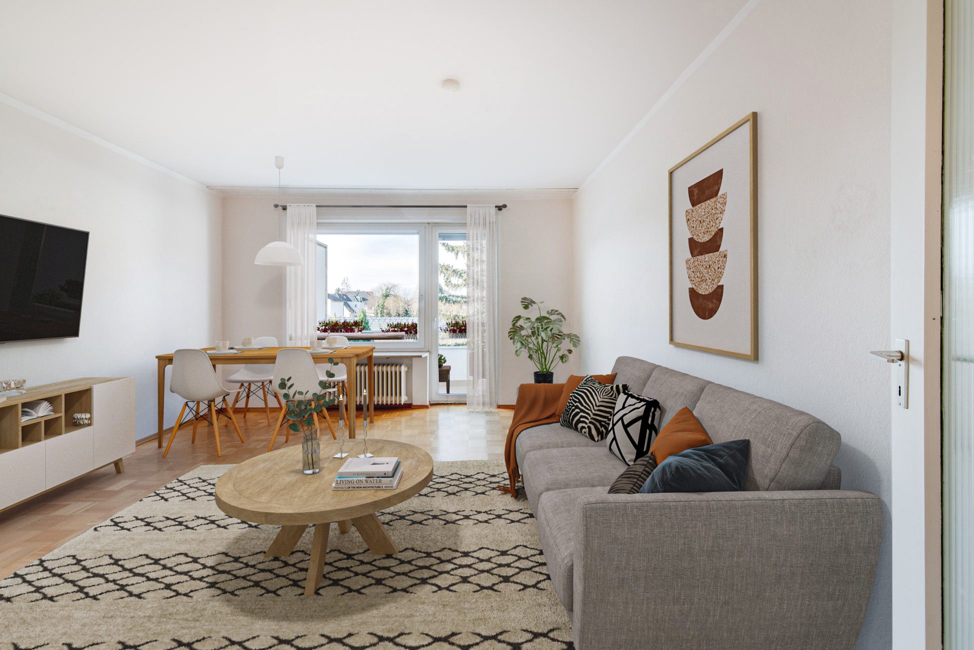Aigner Immobilien GmbH - Immobilienangebot - 81245 München - Obermenzing - Etagenwohnung - Sofort bezugsfrei! 3-Zimmer-Wohnung mit sonnigem Westbalkon