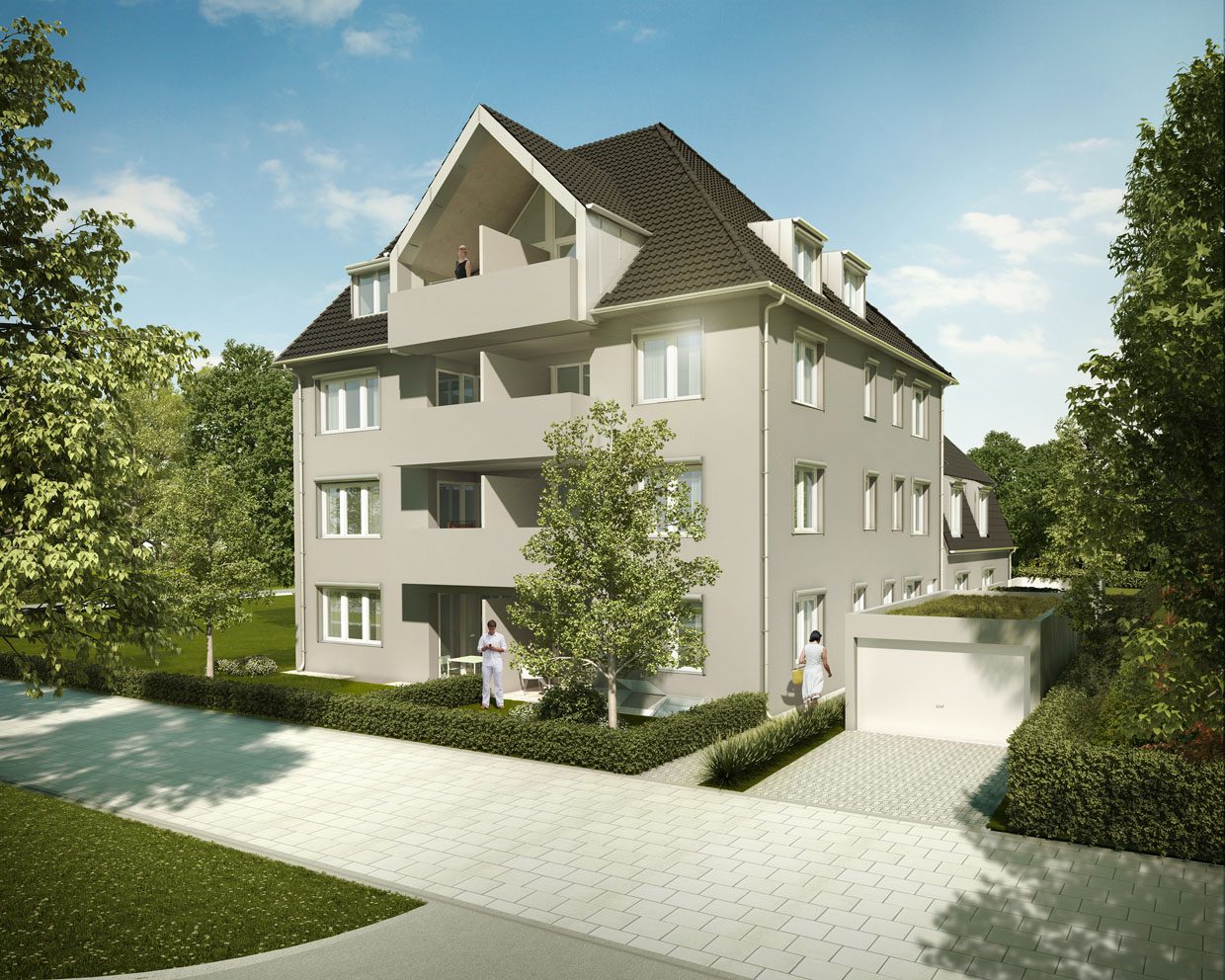 Aigner Immobilien GmbH - Immobilienangebot - 80993 München - Moosach - Erdgeschosswohnung - 2 Zimmer, Neubau zzgl. Hobbyraum und ca. 34 m² Garten! PROVISIONSFREI!