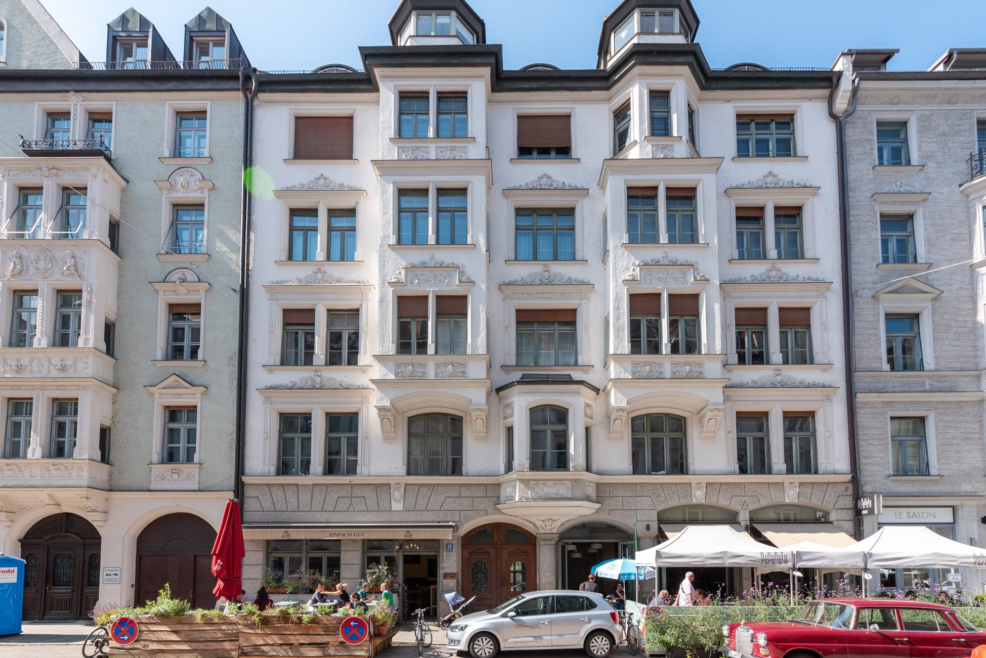 Aigner Immobilien GmbH - Immobilienangebot - 80469 München - Isarvorstadt - Etagenwohnung - Hofruhelage im Glockenbachviertel: Gepflegte und stilvolle 1,5-Zimmer-Altbauwohnung