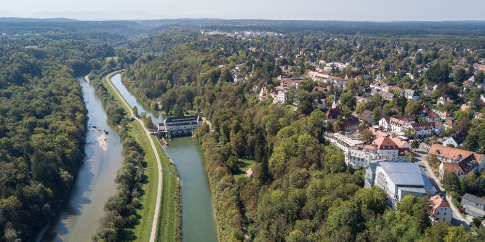 Drohnenansicht von Pullach