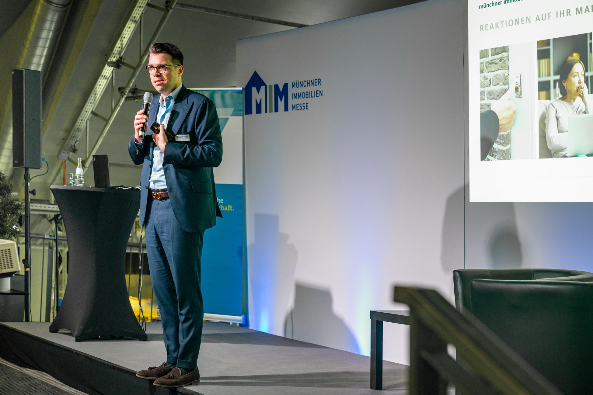 Martin Steinbeiß bei seinem Vortrag auf der münchner Immobilienmesse