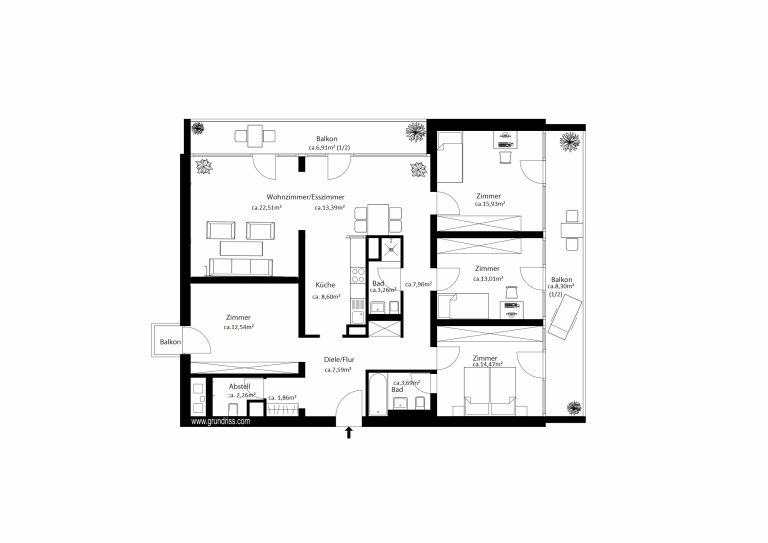 Aigner Immobilien GmbH - Immobilienangebot - 82319 Starnberg - Starnberg - Etagenwohnung - Großzügige, moderne 5-Zimmer-Wohnung in ruhiger Lage von Starnberg
