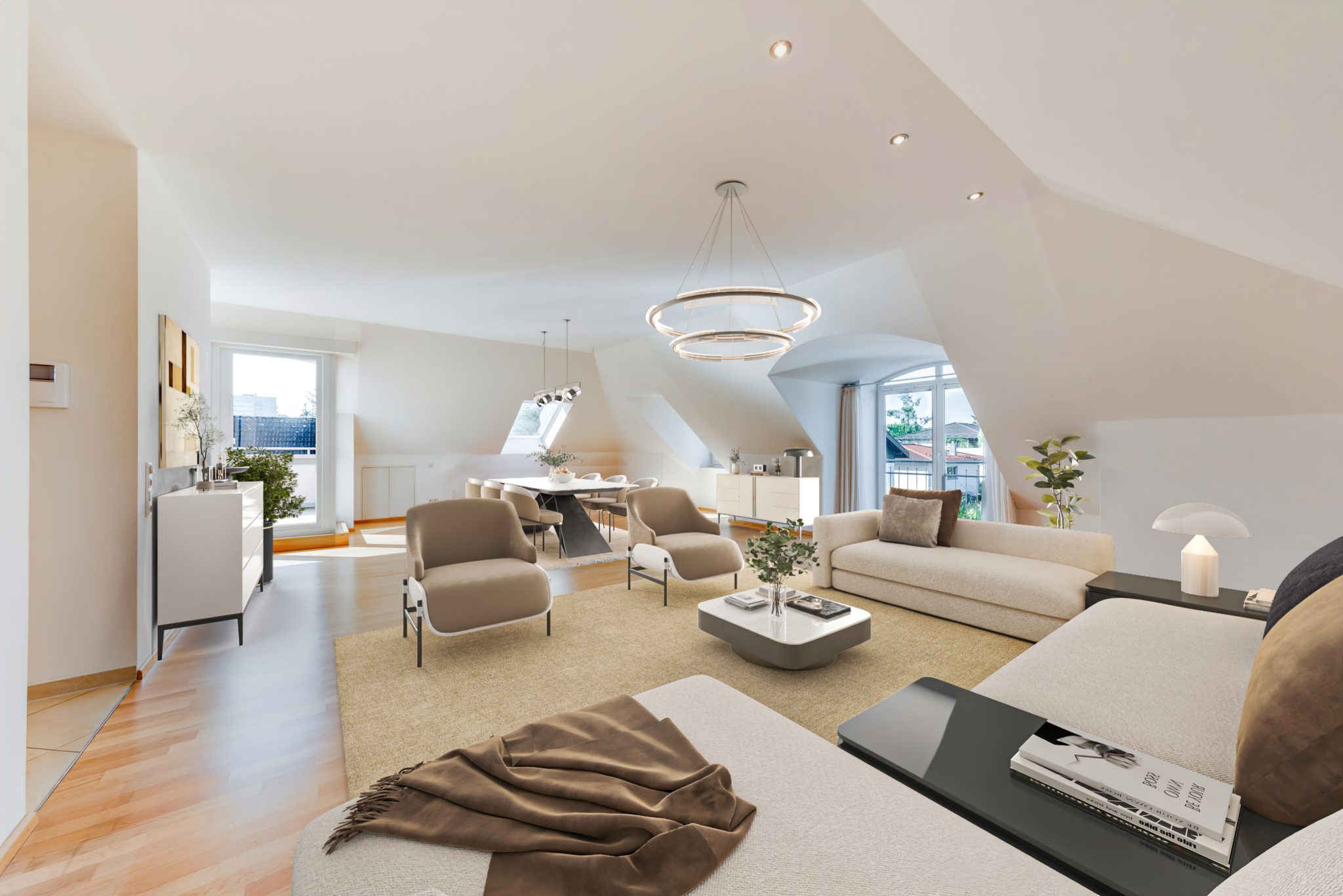 Aigner Immobilien GmbH - Immobilienangebot - 81375 München - Großhadern - Dachgeschosswohnung - Ruhig mit Grünblick: DG-Wohnung mit Südterrasse auf einer Wohnebene in repräsentativer Stadtvilla