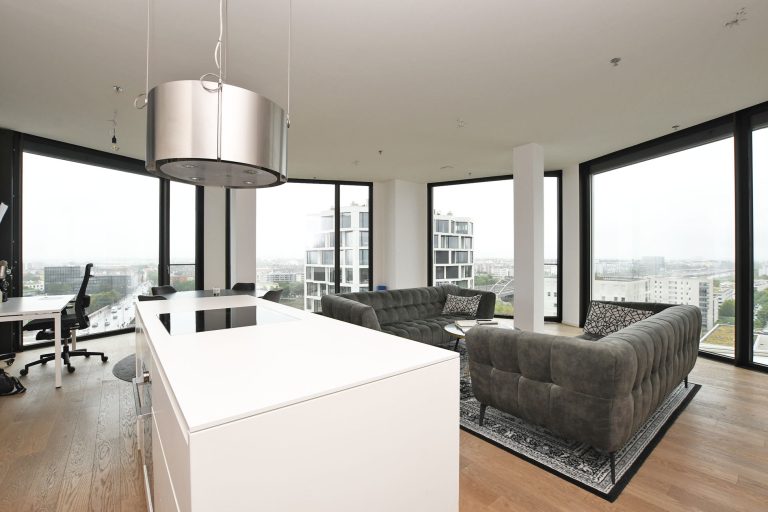 Aigner Immobilien GmbH - Immobilienangebot - 80639 München - Nymphenburg - Etagenwohnung - Modernes Loft mit Panoramablick im Friends Tower