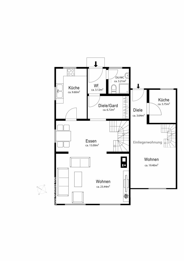 Aigner Immobilien GmbH - Immobilienangebot - 85375 Neufahrn b.Freising - Neufahrn b.Freising - Doppelhaushälfte - Charmante Doppelhaushälfte mit Einliegerwohnung und viel Potenzial!