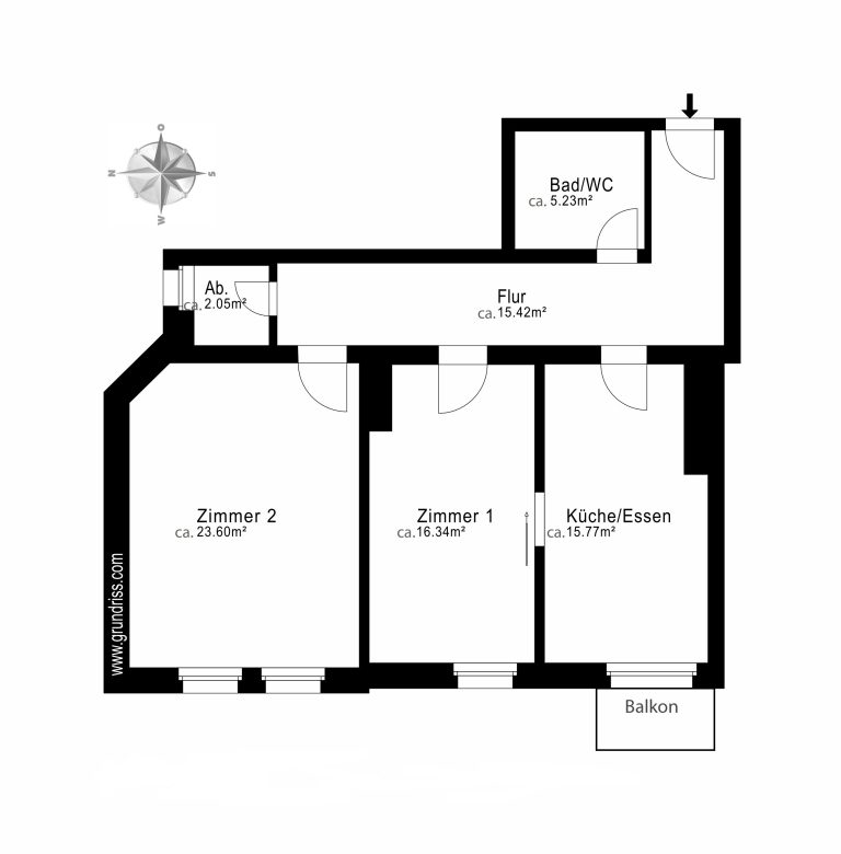 Aigner Immobilien GmbH - Immobilienangebot - 80634 München - Neuhausen - Etagenwohnung - Charmante, denkmalgeschützte 2-Zimmer-Altbauwohnung