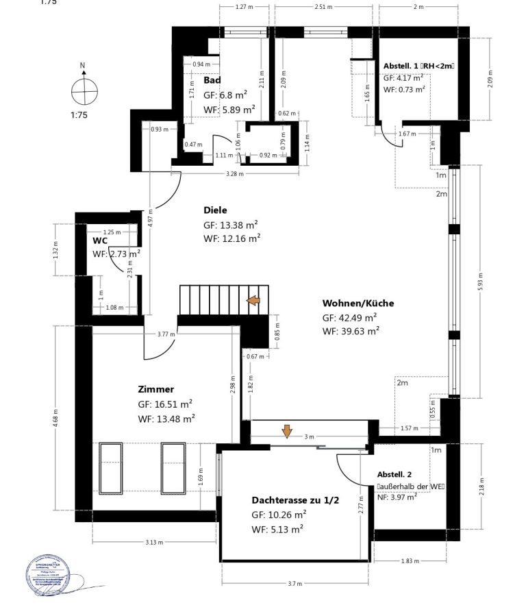 Aigner Immobilien GmbH - Immobilienangebot - 81479 München - Solln - Dachgeschosswohnung - Über den Dächern von Solln - Maissonettewohnung mit Potenzial und sonniger Dachterrasse