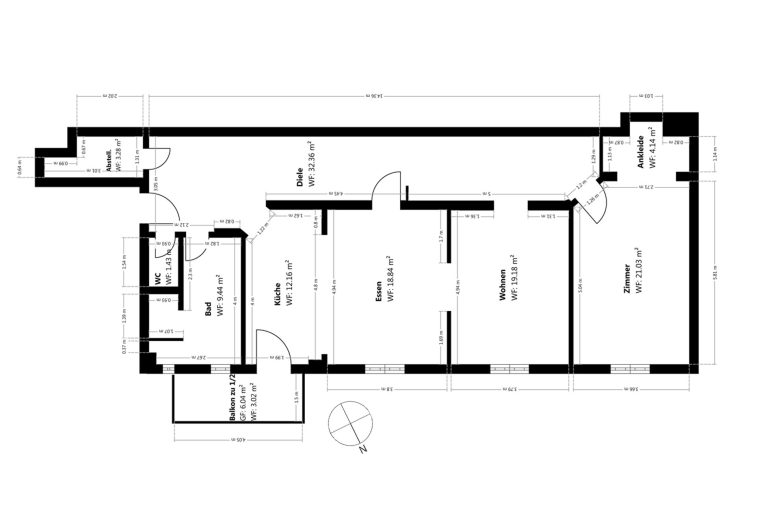 Aigner Immobilien GmbH - Immobilienangebot - 80796 München - Schwabing-West - Etagenwohnung - Altbau-Charme trifft Ruhe & Raum: Großzügige Etagenwohnung mit Balkon im Rückgebäude