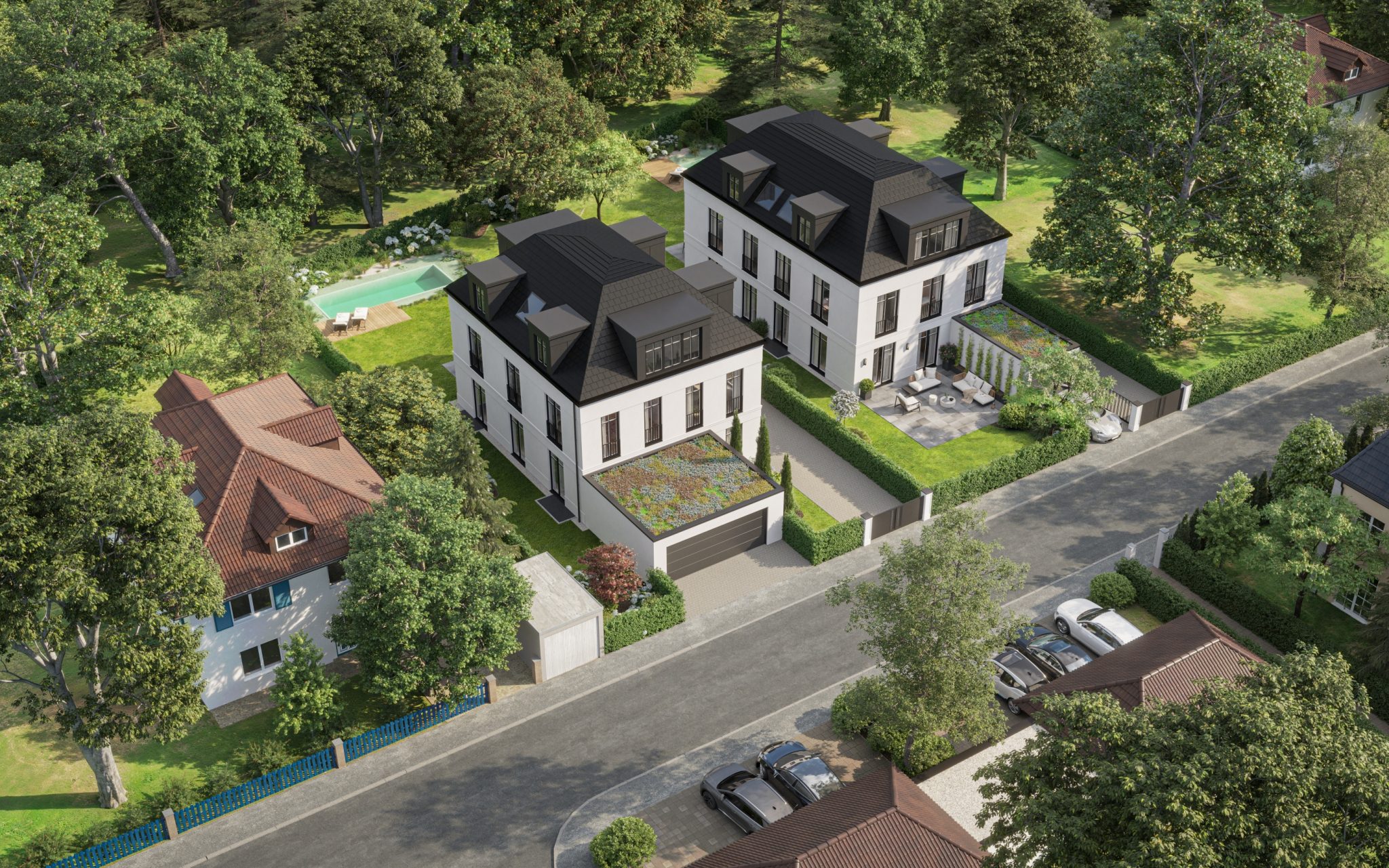 Aigner Immobilien GmbH - Immobilienangebot - 81545 München - Harlaching - Baugrund für Ein- / Zweifamilienhäuser - Bestlage am Isarhochufer: Grundstück für zwei Einfamilien- oder Doppelhäuser!