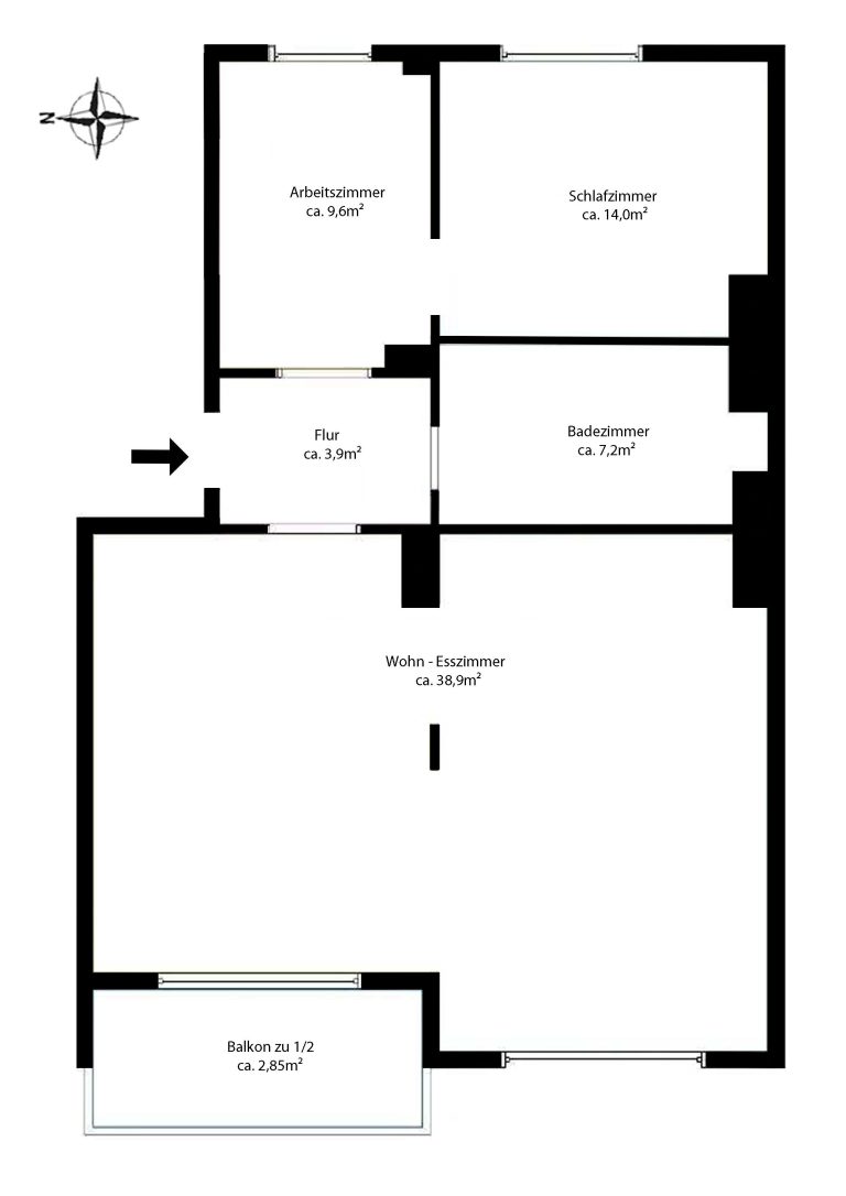 Aigner Immobilien GmbH - Immobilienangebot - 81669 München - Ramersdorf - Etagenwohnung - Gut angebundene 2,5-Zimmer-Wohnung mit Westbalkon in München-Ramersdorf