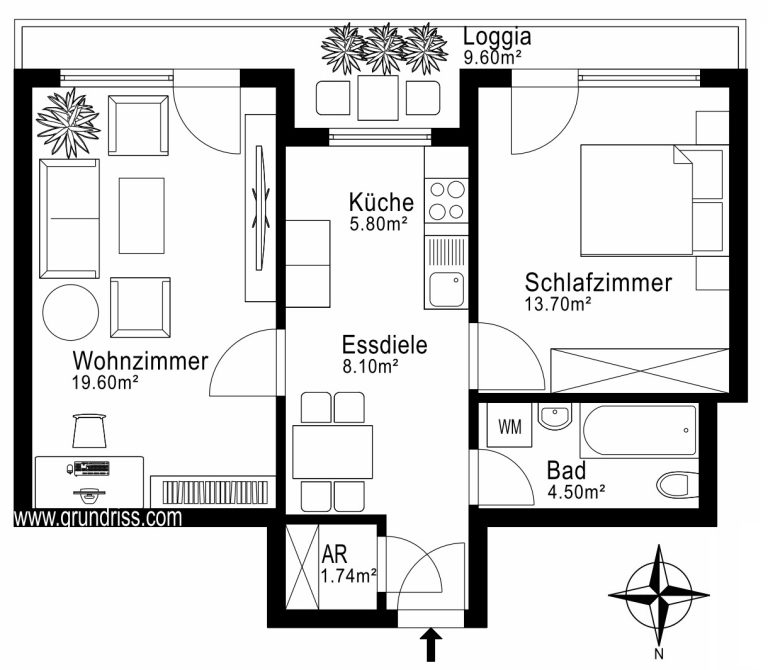 Aigner Immobilien GmbH - Immobilienangebot - 80993 München - Moosach - Etagenwohnung - Sanierte 2,5-Zimmer-Wohnung mit Balkon in Moosach