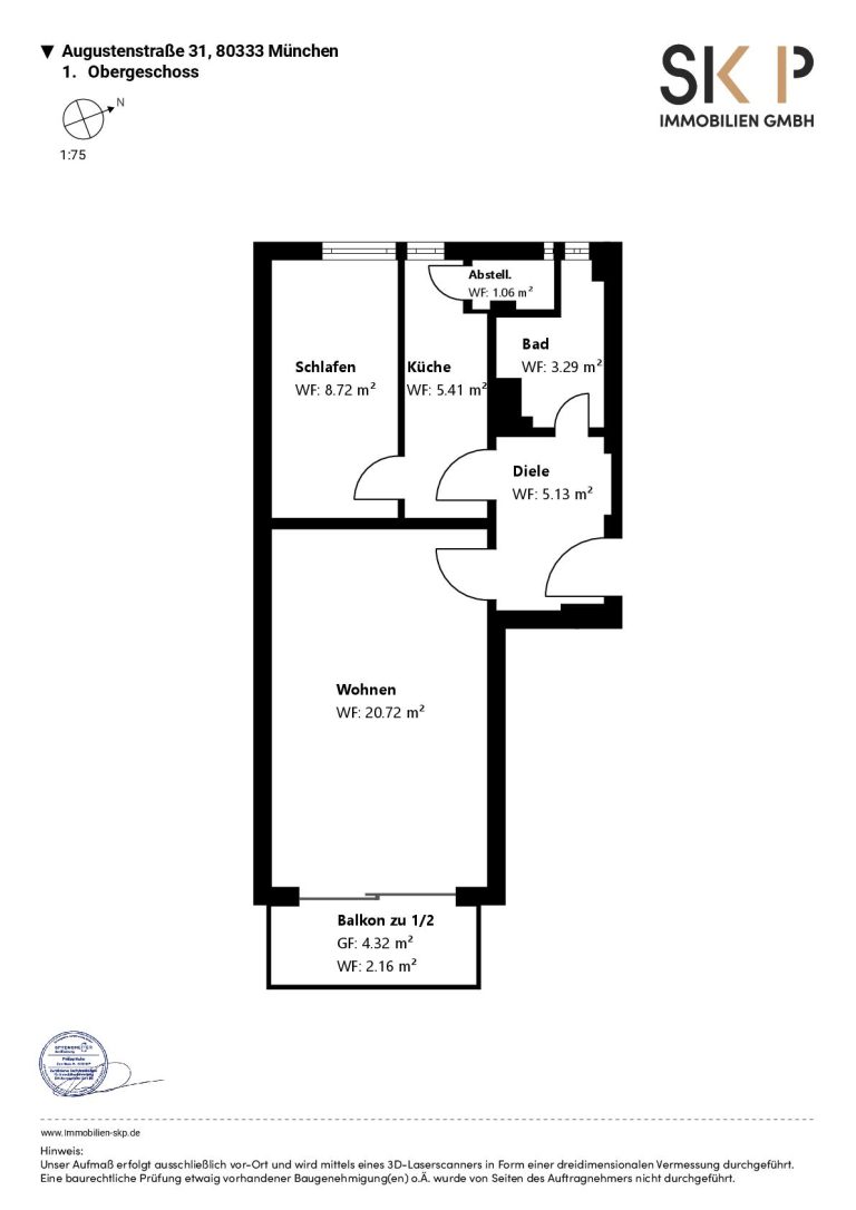 Aigner Immobilien GmbH - Immobilienangebot - 80333 München - Maxvorstadt - Etagenwohnung - Exklusive 2-Zi.-Whg. mit Balkon und Tageslichtbad direkt am Königsplatz