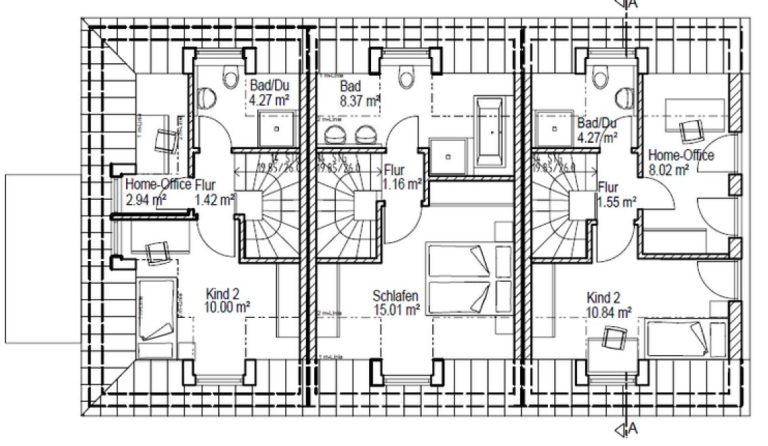 Aigner Immobilien GmbH - Immobilienangebot - 81249 Lochhausen - Lochhausen - Reihenmittelhaus - Haus 5: Neubau mit Konzept – Stilvolle 3-Spänner für Familien und Individualisten