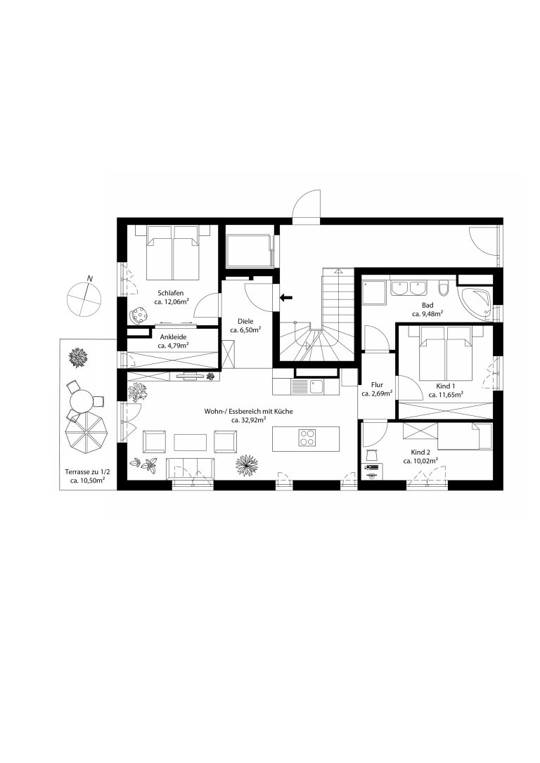 Aigner Immobilien GmbH - Immobilienangebot - 80999 München - Untermenzing - Erdgeschosswohnung - 4-Zimmer-Erdgeschosswohnung mit über 220 m² Garten und extravaganter Ausstattung