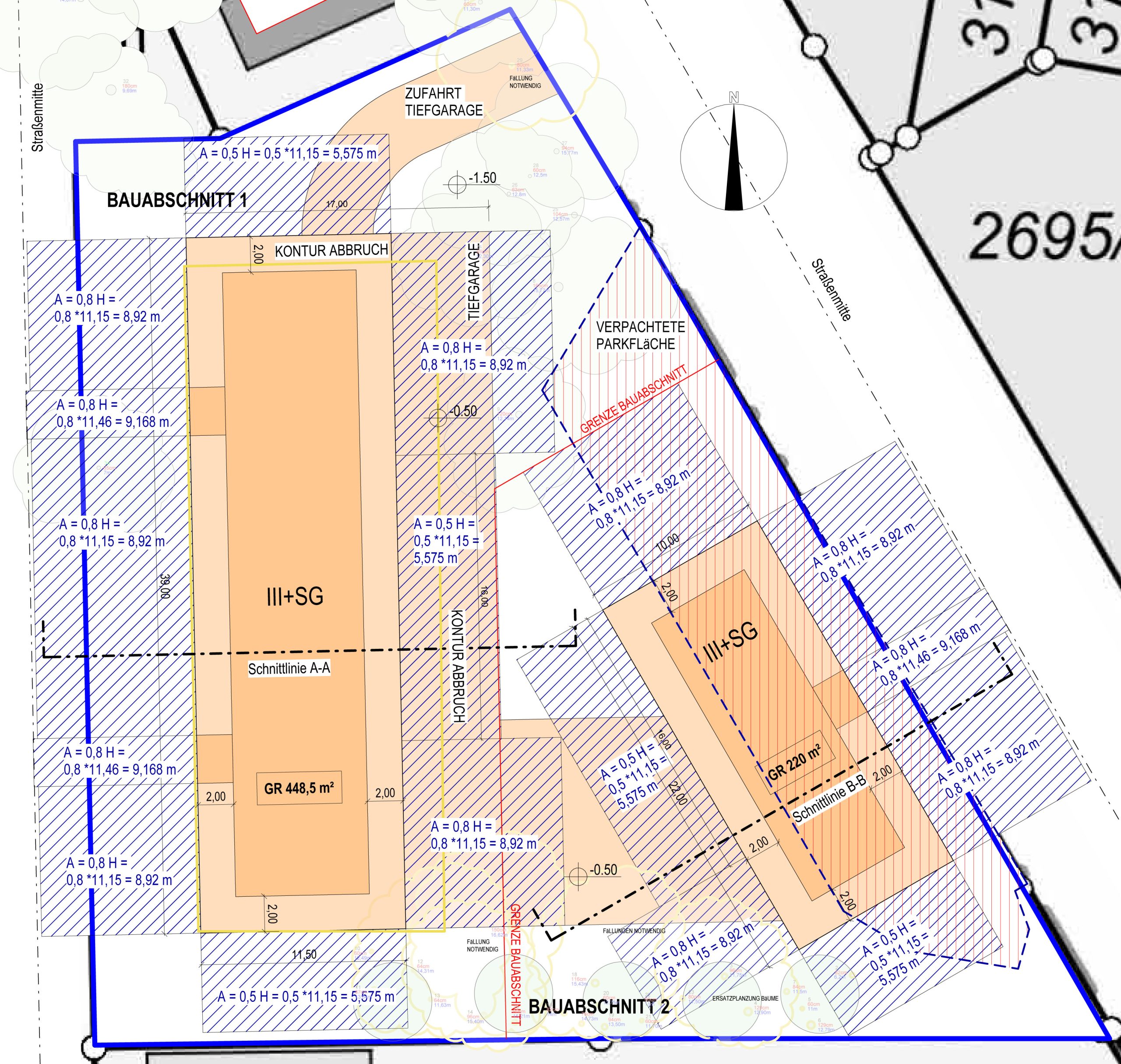 Aigner Immobilien GmbH - Immobilienangebot - 85598 Baldham - Baldham - Baugrund für Ein- / Zweifamilienhäuser - Grundstück mit Planung für zwei Mehrfamilienhäuser mit 1.900m² Gesamtwohnfläche in Baldham