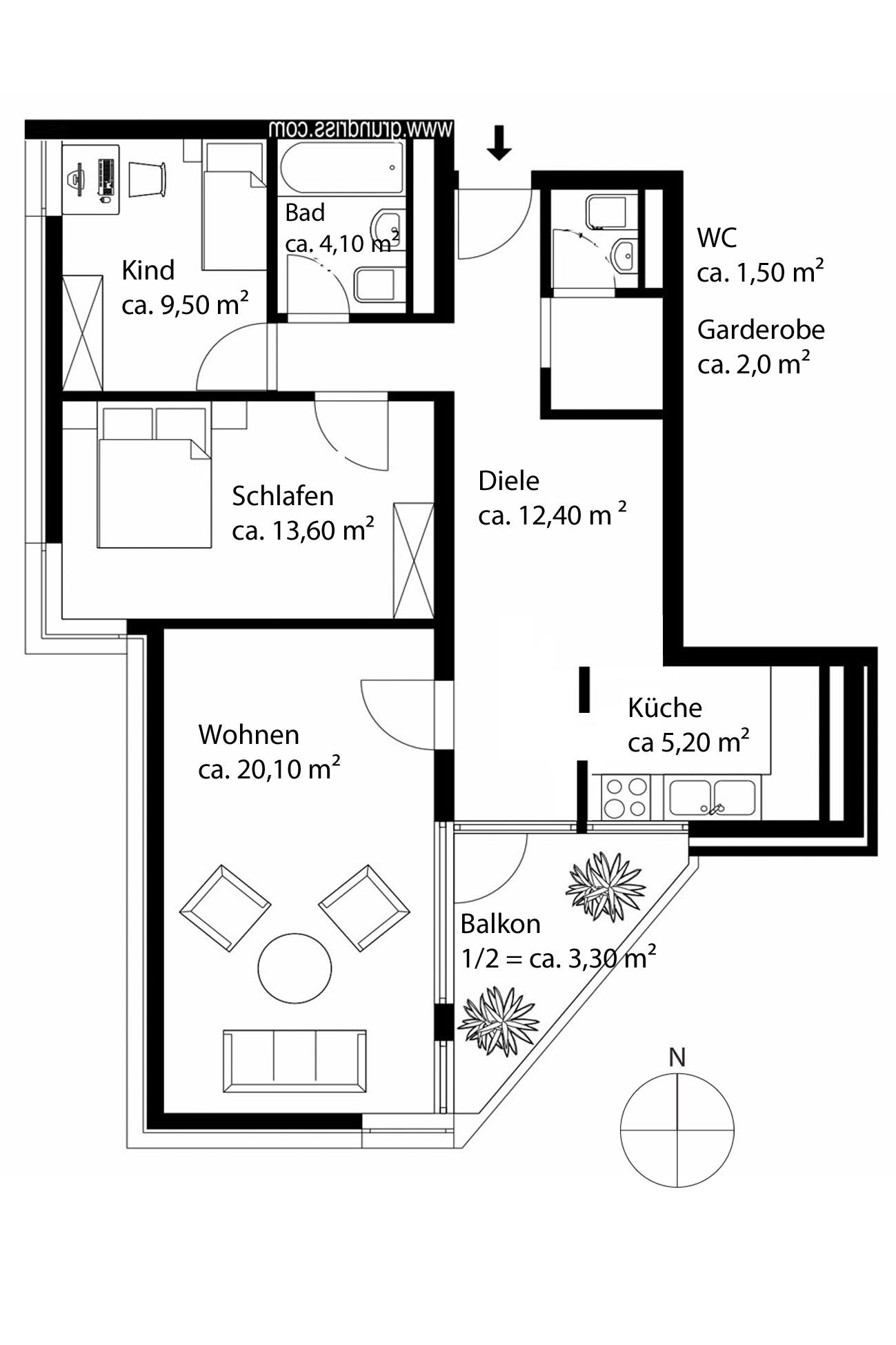 Aigner Immobilien GmbH - Immobilienangebot - 80805 München - Schwabing - Etagenwohnung - Freiraum trifft Fernsicht – 3-Zimmer-Wohnung im 8. Stock mit Südausrichtung