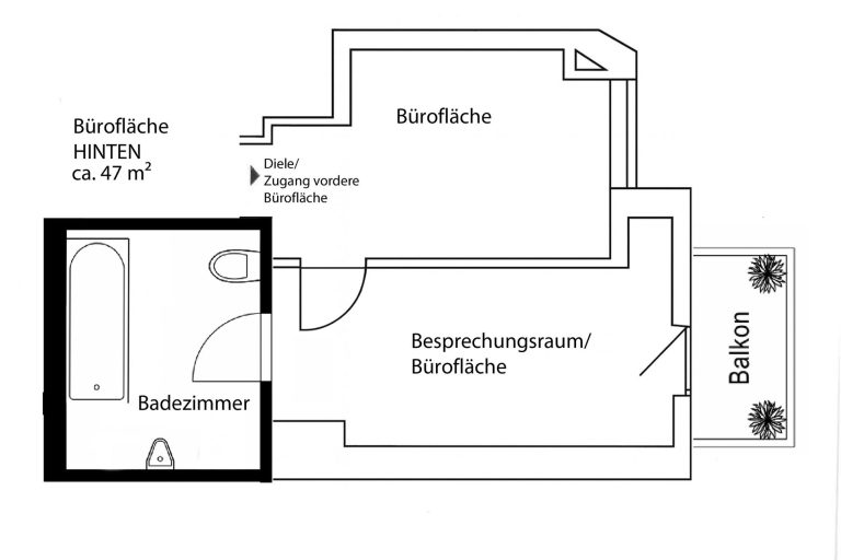 Aigner Immobilien GmbH - Immobilienangebot - 80796 München - Schwabing-West - Büro - Repräsentatives Ladenlokal & Büroräume in Toplage Schwabings – mit Galerie & Balkon