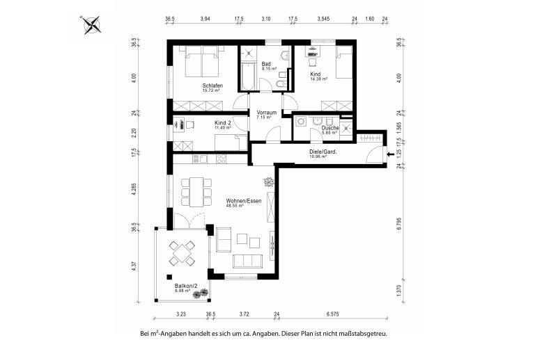 Aigner Immobilien GmbH - Immobilienangebot - 81545 München - Harlaching - Etagenwohnung - Stufenlos! Bezugsfreie 4-Zimmer-Wohnung mit West-Loggia und Blick ins Grüne