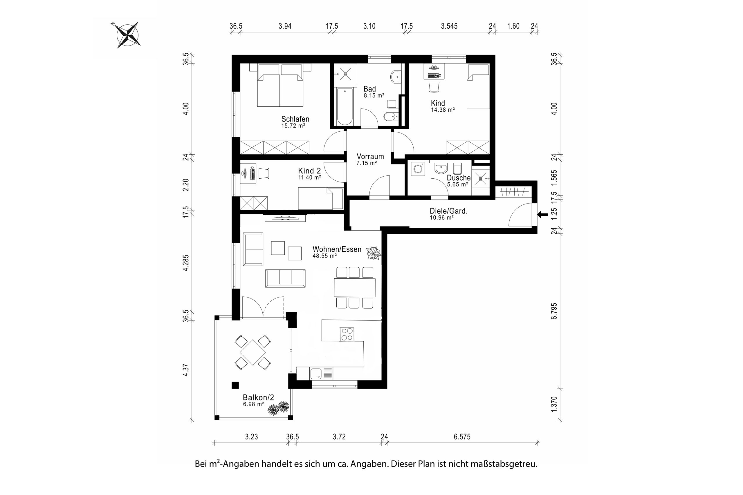 Aigner Immobilien GmbH - Immobilienangebot - 81545 München - Harlaching - Etagenwohnung - Stufenlos! Bezugsfreie 4-Zimmer-Wohnung mit West-Loggia und Blick ins Grüne