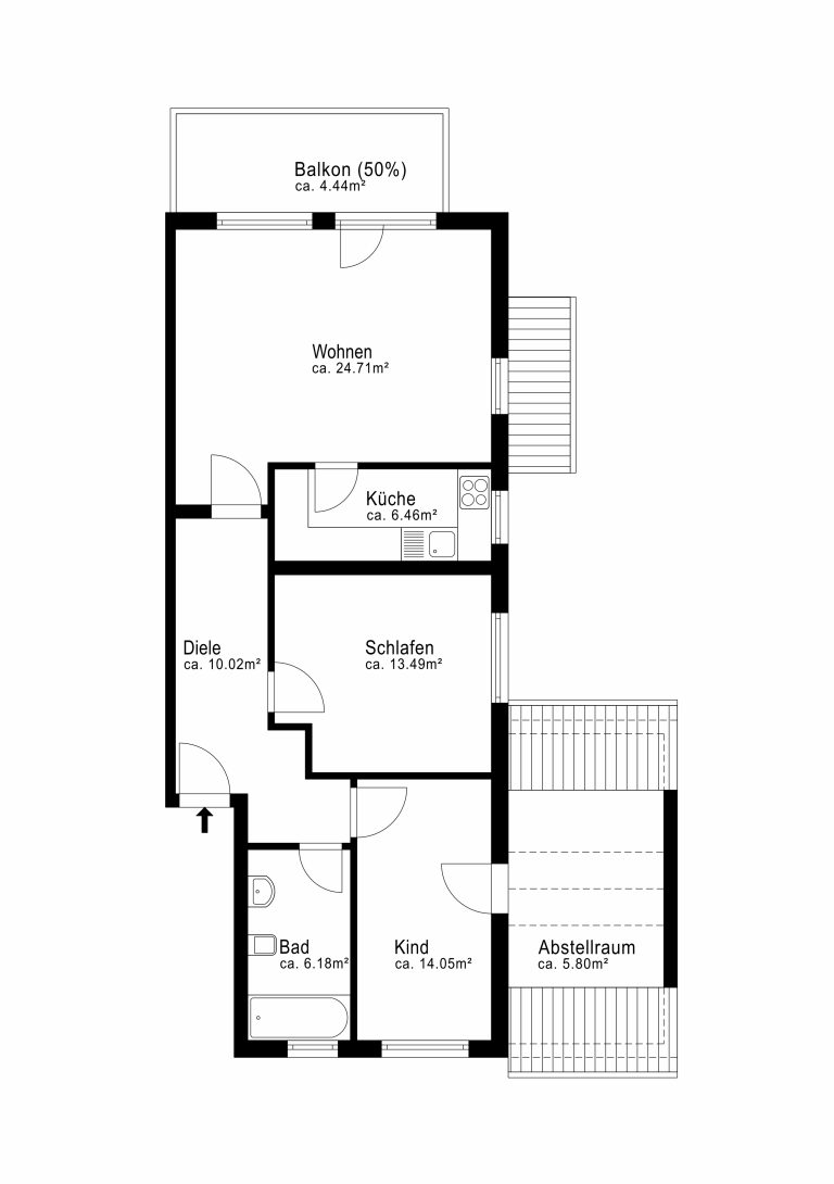 Aigner Immobilien GmbH - Immobilienangebot - 81249 München - Lochhausen - Etagenwohnung - Traumhafte 3-Zimmer-Wohnung mit eigenem Gartenanteil