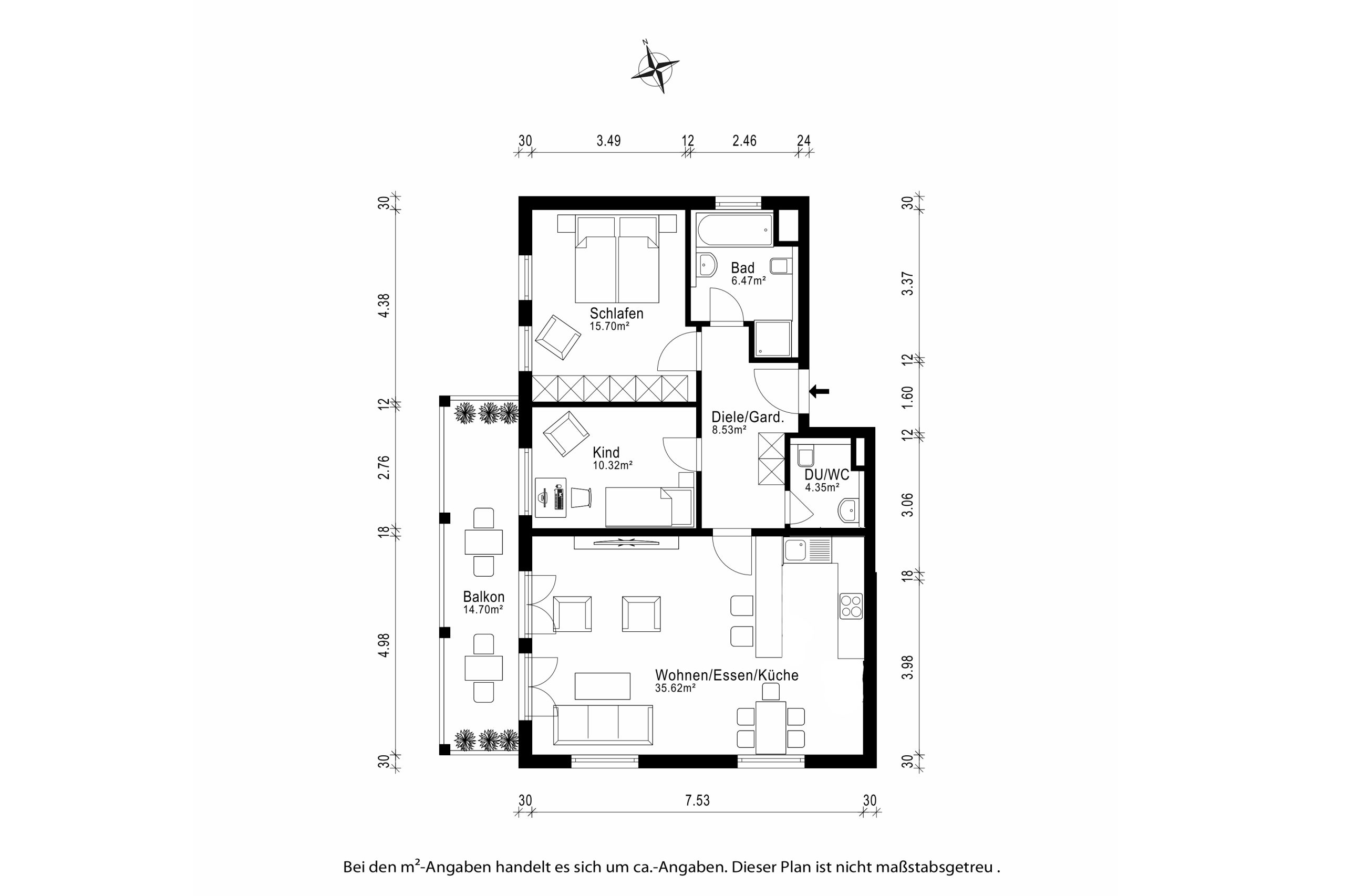 Aigner Immobilien GmbH - Immobilienangebot - 81479 München - Solln - Etagenwohnung - Bezugsfreie und moderne 3-Zimmer-Wohnung mit Westbalkon im begehrten Stadteil Solln