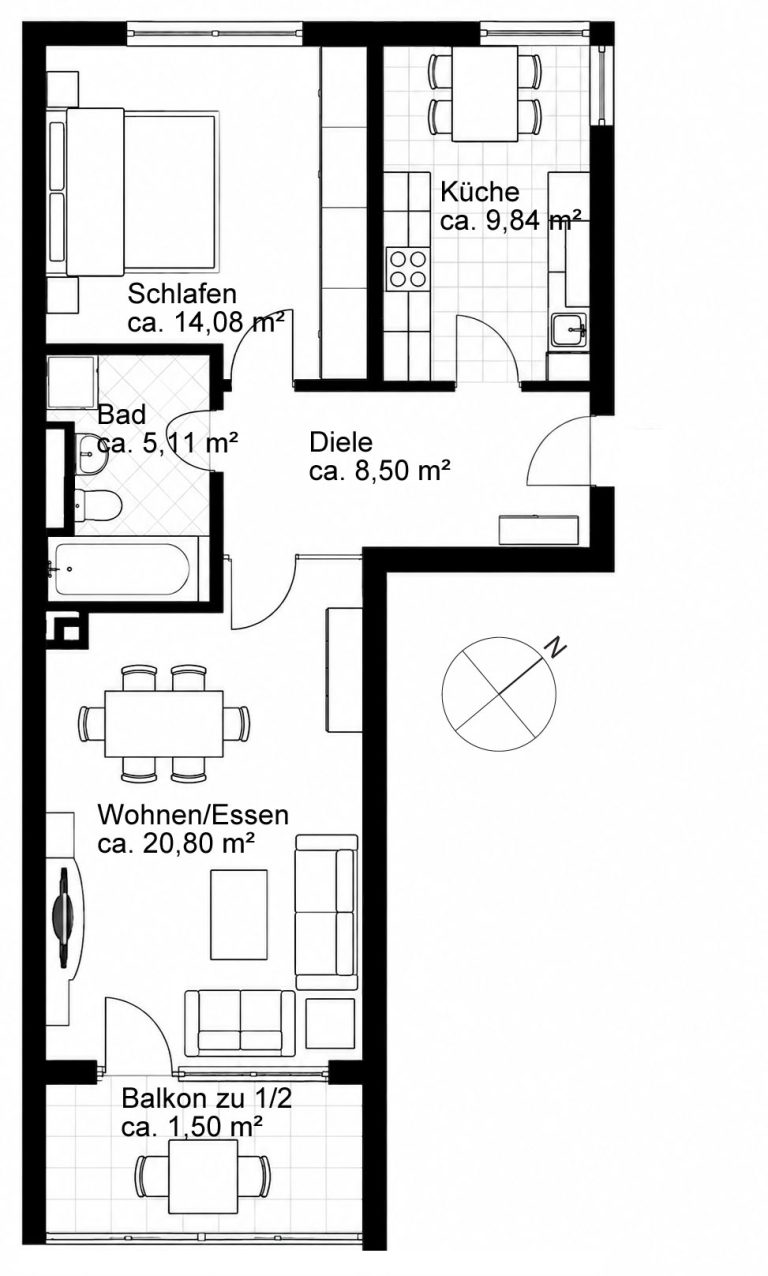 Aigner Immobilien GmbH - Immobilienangebot - 81737 München - Perlach - Etagenwohnung - Ideale Kapitalanlage: Attraktive 2-Zimmer-Wohnung mit Süd-/ Ostbalkon