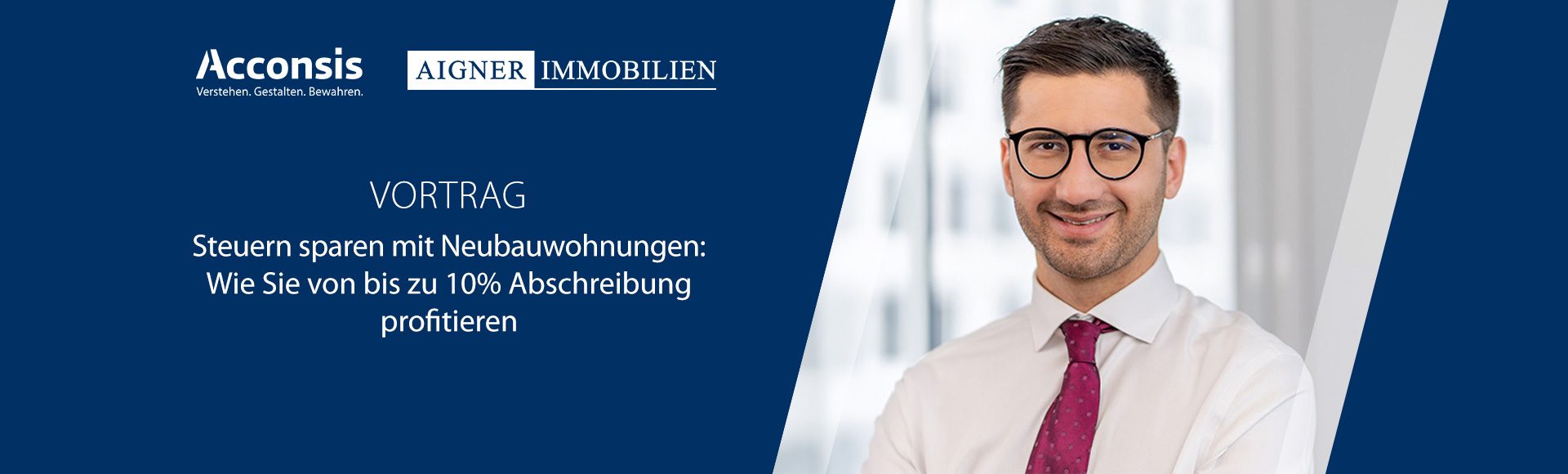 Referent des Vortrages am 18.06.26 der Acconsis zum Thema Steuern sparen bei Neubauprojekten