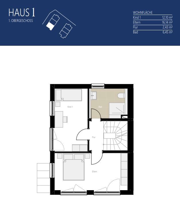 Aigner Immobilien GmbH - Immobilienangebot - 81249 Lochhausen - Lochhausen - Reiheneckhaus - Haus 1: Neubau mit Konzept – Stilvolle 3-Spänner für Familien und Individualisten