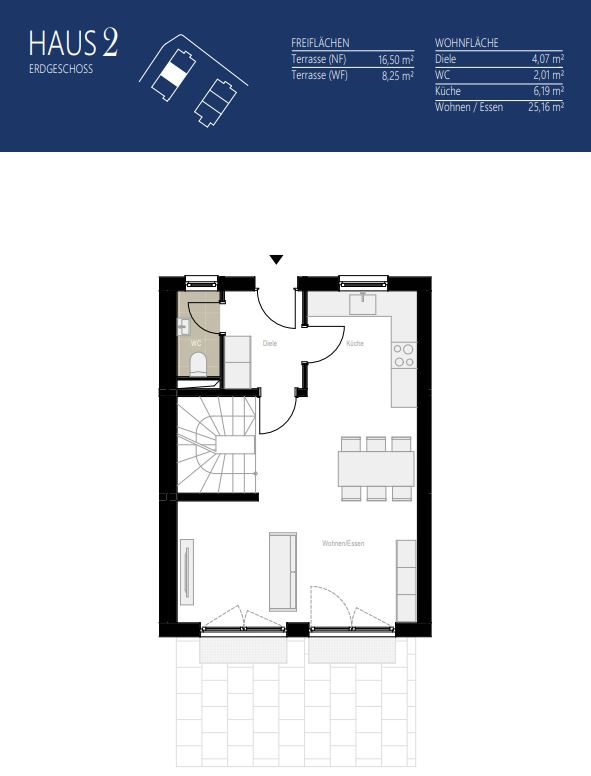 Aigner Immobilien GmbH - Immobilienangebot - 81249 Lochhausen - Lochhausen - Reihenmittelhaus - Haus 2: Neubau mit Konzept – Stilvolle 3-Spänner für Familien und Individualisten