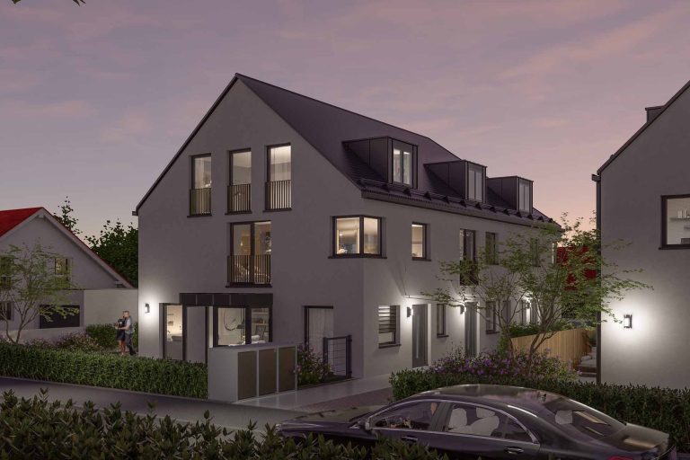 Aigner Immobilien GmbH - Immobilienangebot - 81249 Lochhausen - Lochhausen - Reiheneckhaus - Haus 3: Neubau mit Konzept – Stilvolle 3-Spänner für Familien und Individualisten