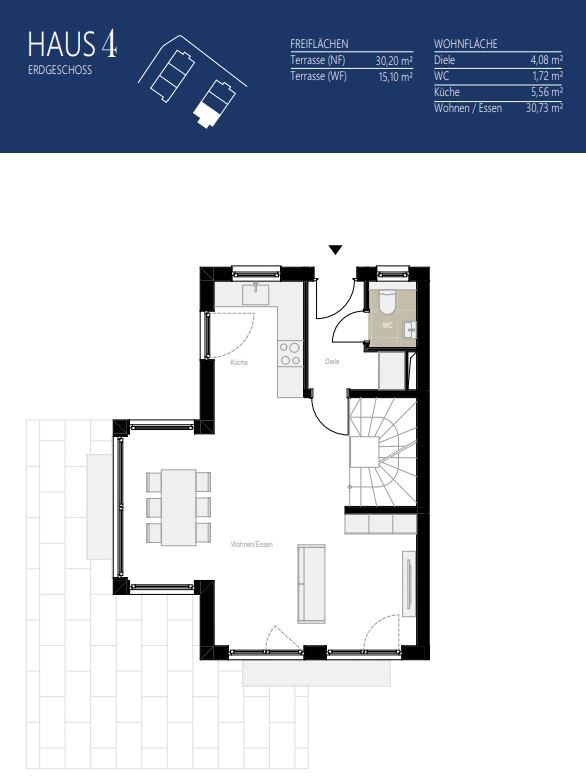 Aigner Immobilien GmbH - Immobilienangebot - 81249 Lochhausen - Lochhausen - Reiheneckhaus - Haus 4: Neubau mit Konzept – Stilvolle 3-Spänner für Familien und Individualisten