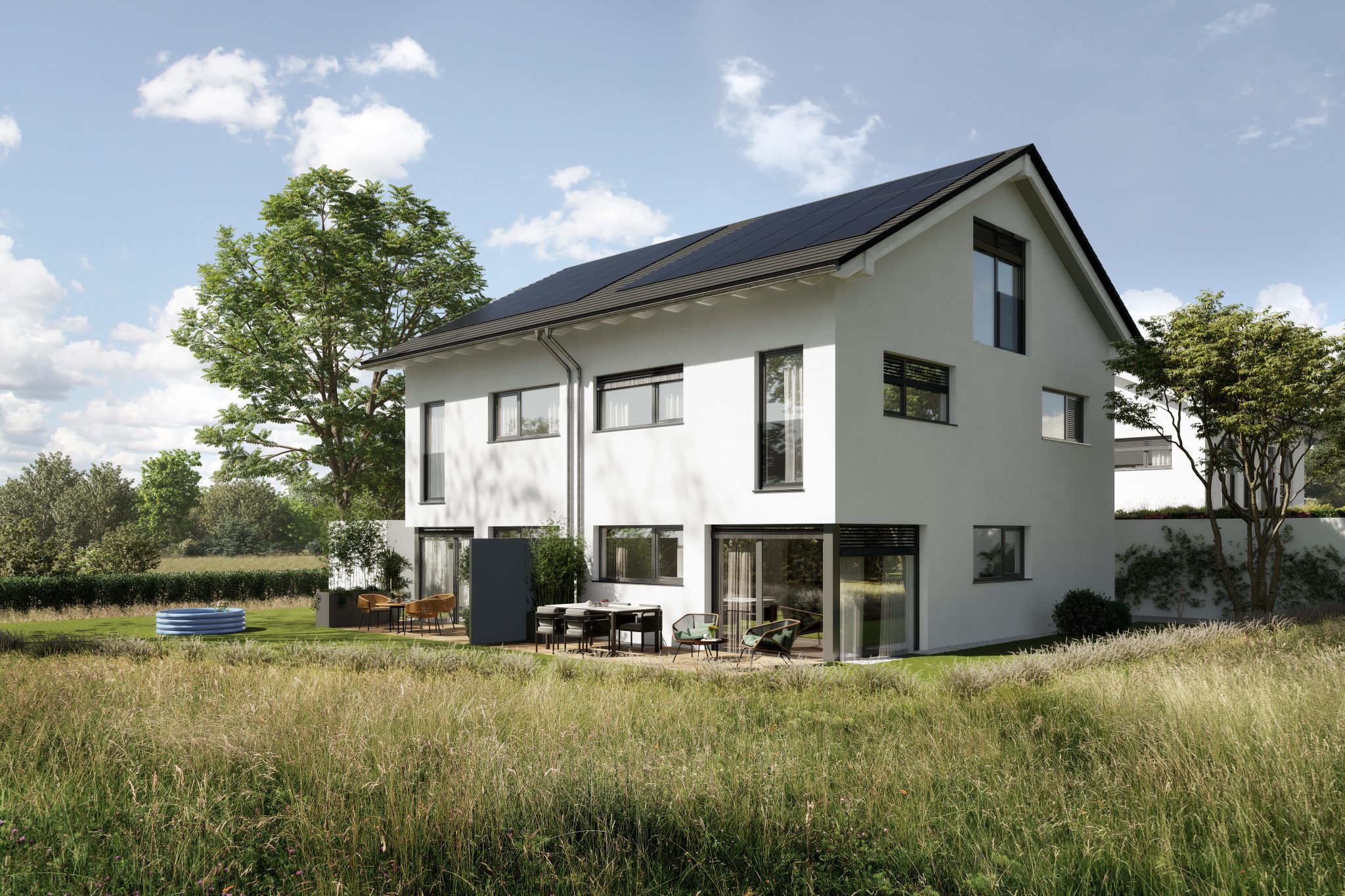Aigner Immobilien GmbH - Immobilienangebot - 86938 Schondorf - Schondorf a.Ammersee - Doppelhaushälfte - Familientraum am Ammersee-Neubau Doppelhaushälften mit viel Platz für die ganze Familie