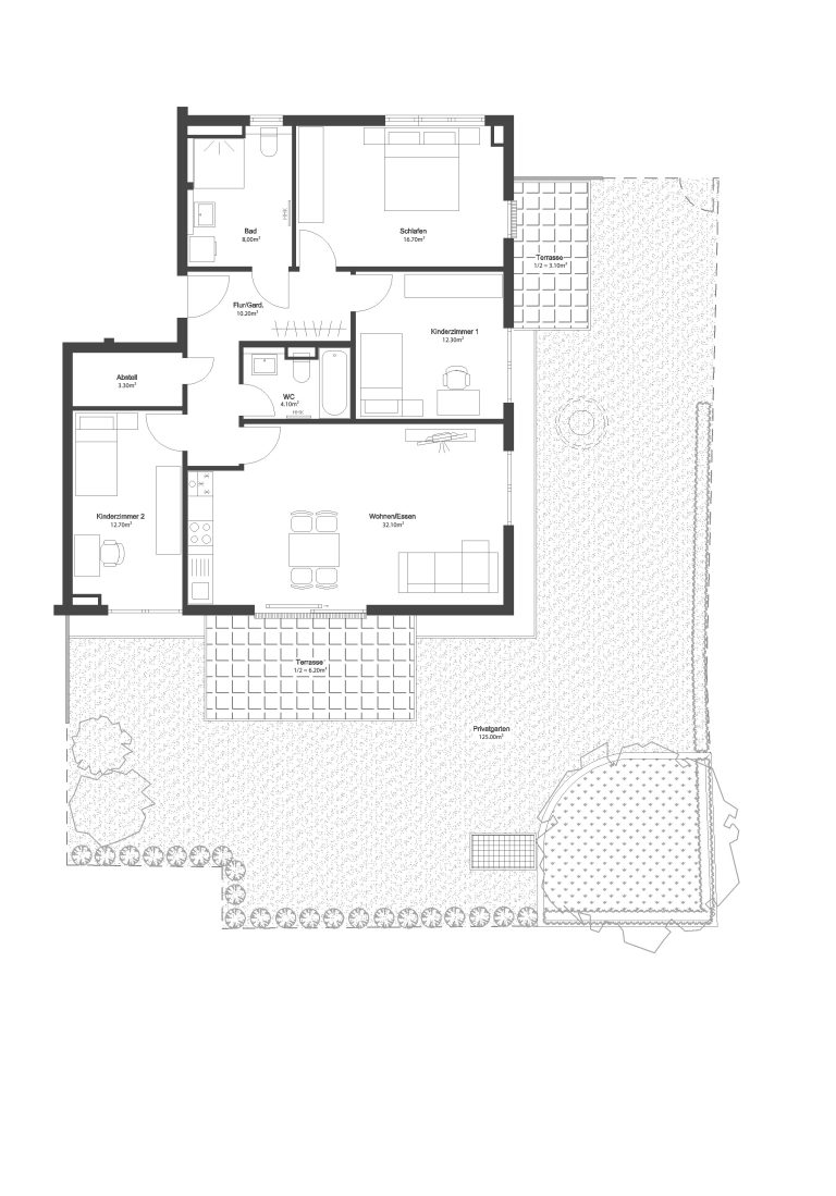 Aigner Immobilien GmbH - Immobilienangebot - 81477 München - Solln - Erdgeschosswohnung - Malerisch Wohnen. Entspannt Leben.