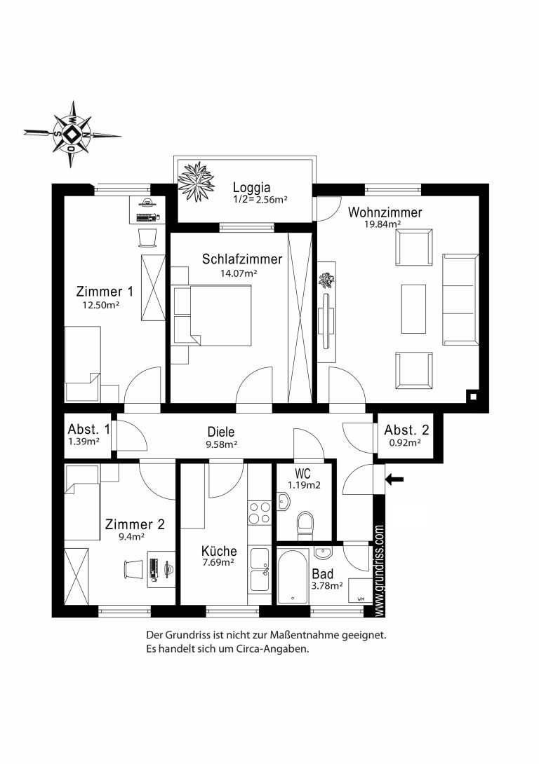 Aigner Immobilien GmbH - Immobilienangebot - 81369 München - Sendling - Etagenwohnung - Bezugsfreie 4-Zimmer-Wohnung mit durchdachtem Grundriss, West-Balkon und Tiefgaragenstellplatz