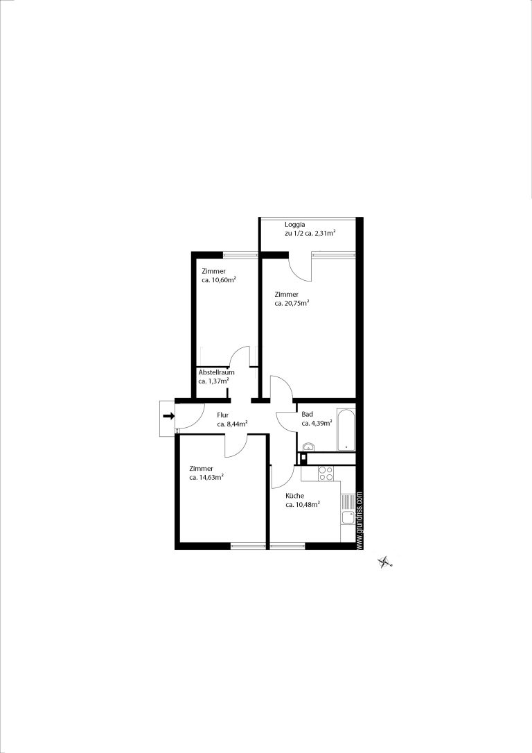 Aigner Immobilien GmbH - Immobilienangebot - 85757 Karlsfeld - Karlsfeld - Etagenwohnung - Geräumige 3-Zimmer-Wohnung vor den Toren Münchens